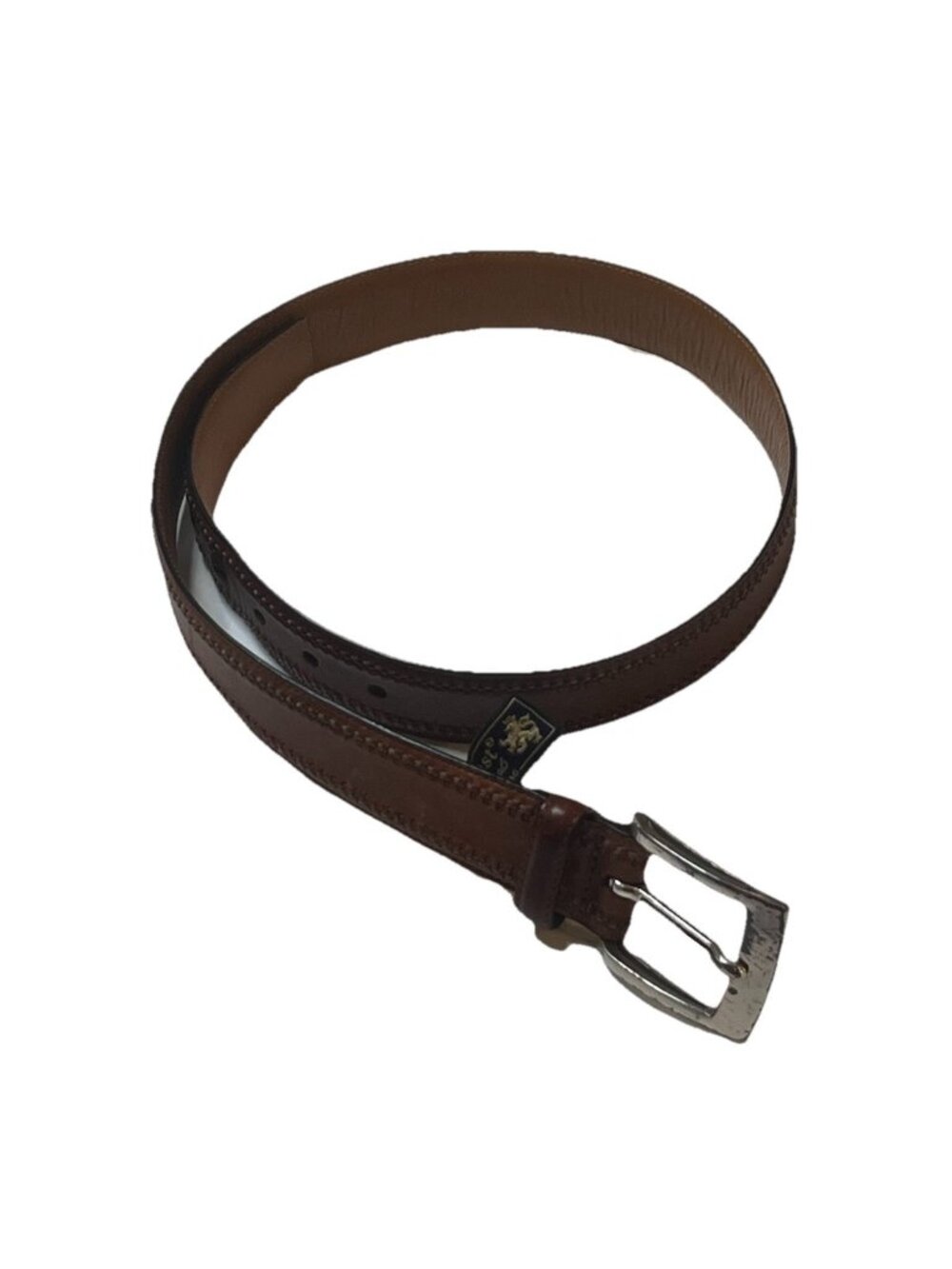 Nat Nast Genuine Leather Brown Belt Sz 32" Made in Italy Mens Old Money Timeless
